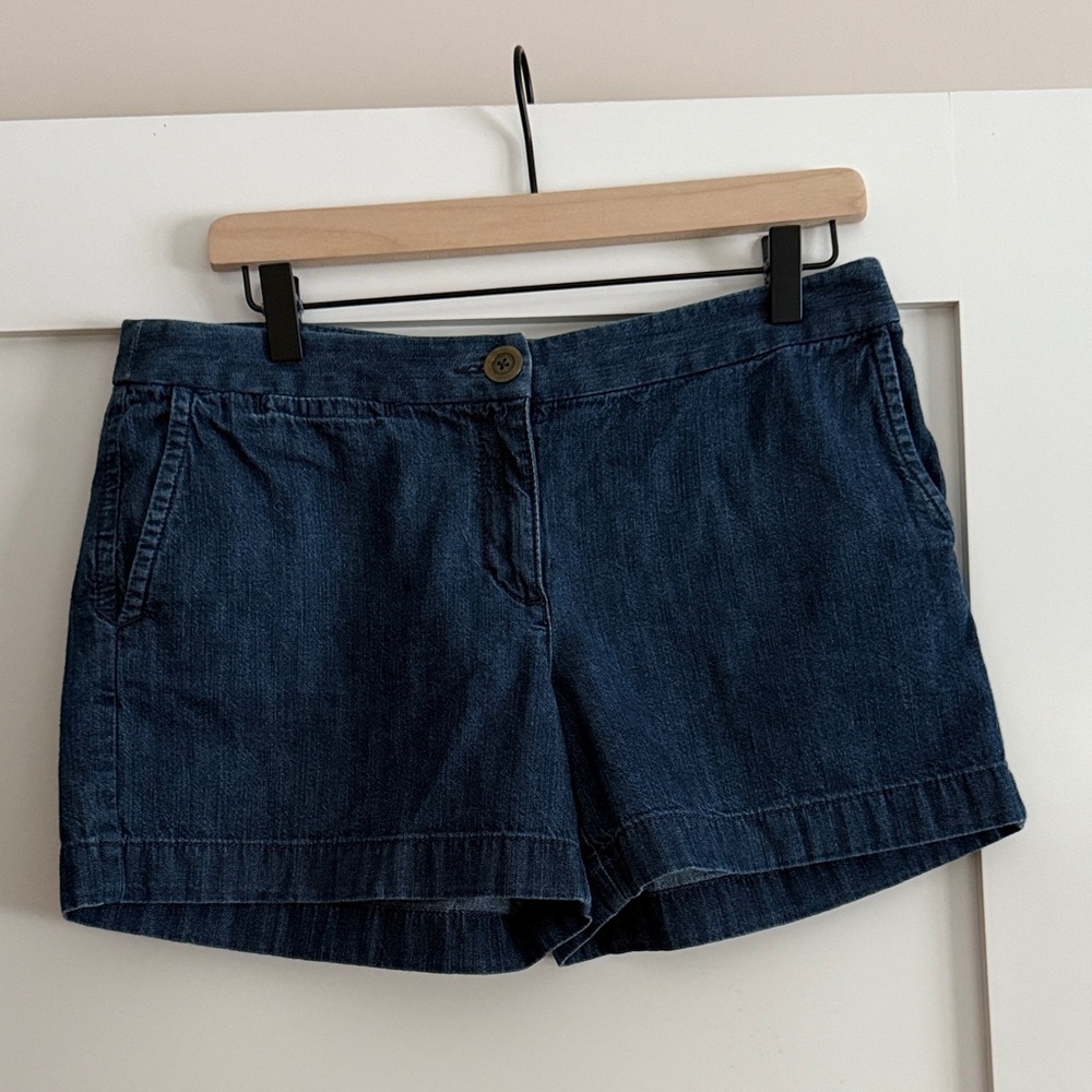 LOFT Dark Blue Denim Casual Shorts